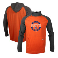 Adult Men's New York Mets Levelwear Uproar Farm Team Pullover baseball Hoodie - Orange/Charcoal