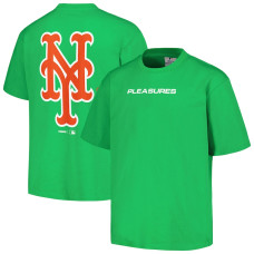 Adult Men's New York Mets PLEASURES Ballpark baseball T-shirt - Green