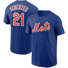 Adult Men's Max Scherzer New York Mets Nike Name & Number baseball T-shirt - Royal