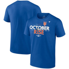 Adult Men's New York Mets Fanatics Branded 2022 Postseason Locker Room baseball T-shirt - Royal