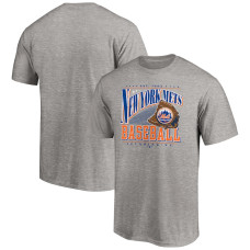 Adult Men's New York Mets Fanatics Branded Cooperstown Collection Winning Time baseball T-shirt - Heather Gray