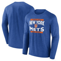 Adult Men's New York Mets Fanatics Branded Heroic Play Raglan Long Sleeve baseball T-shirt - Royal