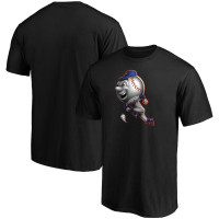 Adult Men's New York Mets Fanatics Branded Midnight Mascot Team Logo baseball T-shirt - Black