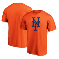 Adult Men's New York Mets Fanatics Branded Official Logo baseball T-shirt - Orange