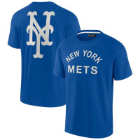 Adult Men's New York Mets Fanatics Signature Super Soft Short Sleeve baseball T-shirt - Royal