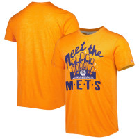 Adult Men's New York Mets Homage Hyper Local Tri-Blend baseball T-shirt - Orange