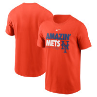Adult Men's New York Mets Nike Amazin' Mets Local Team baseball T-shirt - Orange