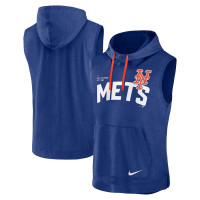 Adult Men's New York Mets Nike Athletic Sleeveless Hooded baseball T-shirt - Royal