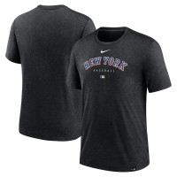 Adult Men's New York Mets Nike Authentic Collection Early Work Tri-Blend Performance baseball T-shirt - Heather Black