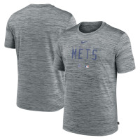 Adult Men's New York Mets Nike Authentic Collection Velocity Performance Practice baseball T-shirt - Heather Gray