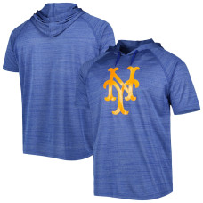 Adult Men's New York Mets Stitches Space-Dye Raglan baseball Hoodie baseball T-shirt - Royal
