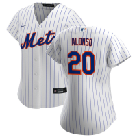 Women's New York Mets Pete Alonso #20 White Home Replica Jersey