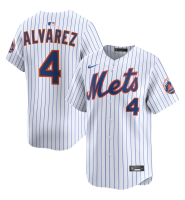 Men's New York Mets Francisco Alvarez #4 White Home Limited Jersey