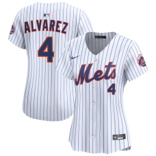 Women's New York Mets Francisco Alvarez #4 White Home Limited Jersey