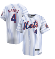 Youth New York Mets Francisco Alvarez #4 White Home Limited Jersey Youth New York Mets Francisco Alvarez #4 White Home Limited Jersey