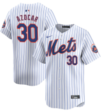 Youth New York Mets Jose Azocar #30 White Home Limited Jersey