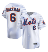 Men's New York Mets Walter Backman #6 White Home Limited Former Player Jersey Men's New York Mets Walter Backman #6 White Home Limited Former Player Jersey