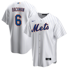 Men's New York Mets Walter Backman #6 White Home Former Player‌ Replica Jersey