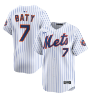 Men's New York Mets Brett Baty #7 White Home Limited Jersey