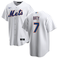 Men's New York Mets Brett Baty #7 White Home Replica Jersey
