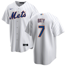Men's New York Mets Brett Baty #7 White Home Replica Jersey