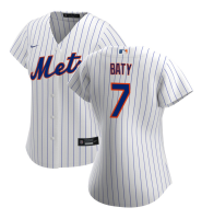 Women's New York Mets Brett Baty #7 White Home Replica Jersey