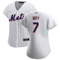 Women's New York Mets Brett Baty #7 White Home Replica Jersey