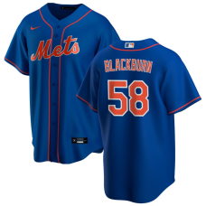 Men's New York Mets Paul Blackburn #58 Royal Alternate Replica Jersey