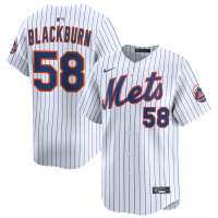 Men's New York Mets Paul Blackburn #58 White Home Limited Jersey