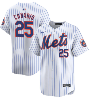 Youth New York Mets Alexander Canario #25 White Home Limited Jersey