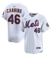 Men's New York Mets Griffin Canning #46 White Home Limited Jersey