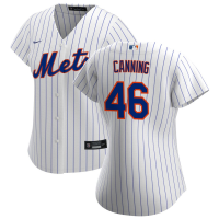 Women's New York Mets Griffin Canning #46 White Home Replica Jersey