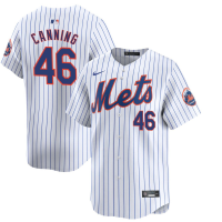 Youth New York Mets Griffin Canning #46 White Home Limited Jersey