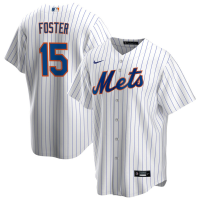Men's New York Mets George Foster #15 White Home Former Player‌ Replica Jersey