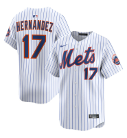 Men's New York Mets Keith Hernandez #17 White Home Limited Former Player‌ Jersey
