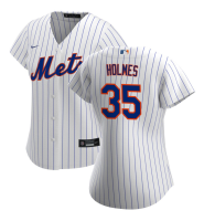 Women's New York Mets Clay Holmes #35 White Home Replica Jersey Women's New York Mets Clay Holmes #35 White Home Replica Jersey