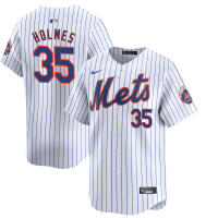 Youth New York Mets Clay Holmes #35 White Home Limited Jersey
