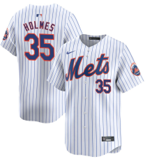 Youth New York Mets Clay Holmes #35 White Home Limited Jersey