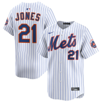 Men's New York Mets Cleon Jones #21 White Home Limited Former Player‌ Jersey