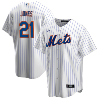 Men's New York Mets Cleon Jones #21 White Home Former Player‌ Replica Jersey