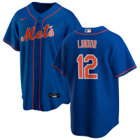 Men's New York Mets Francisco Lindor #12 Royal Alternate Replica Jersey