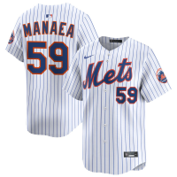 Men's New York Mets Sean Manaea #59 White Home Limited Jersey