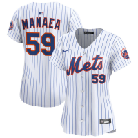 Women's New York Mets Sean Manaea #59 White Home Limited Jersey