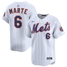 Men's New York Mets Starling Marte #6 White Home Limited Jersey