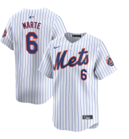 Youth New York Mets Starling Marte #6 White Home Limited Jersey Youth New York Mets Starling Marte #6 White Home Limited Jersey