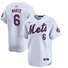Youth New York Mets Starling Marte #6 White Home Limited Jersey