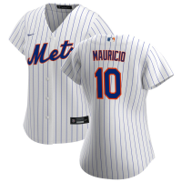 Women's New York Mets Ronny Mauricio #10 White Home Replica Jersey