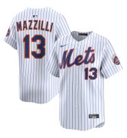Men's New York Mets Lee Mazzilli #13 White Home Limited Former Player Jersey Men's New York Mets Lee Mazzilli #13 White Home Limited Former Player Jersey