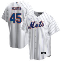 Men's New York Mets Tug McGraw #45 White Home Former Player‌ Replica Jersey