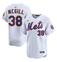 Men's New York Mets Tylor Megill #38 White Home Limited Jersey Men's New York Mets Tylor Megill #38 White Home Limited Jersey